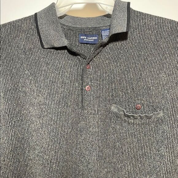 Safe harbor gray polo pullover - Picture 2 of 10